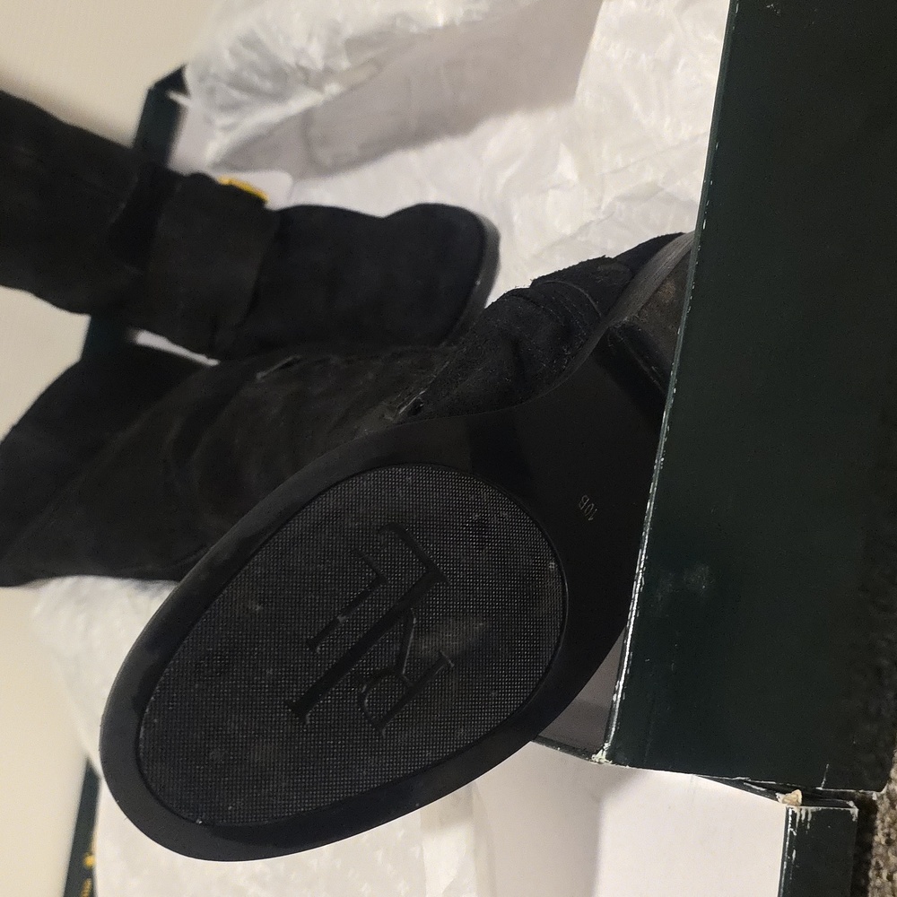 Pre-owned Above The Knee Ralph Lauren Suede Boots Sz 10m - Picture 10 of 14